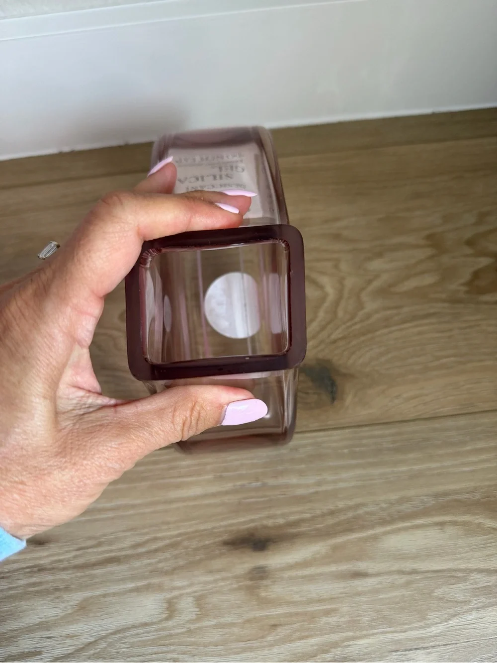 Smoky Mauve Glass Accent Vase - Contemporary Decorative Vase